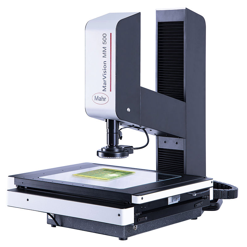 MarVision MM500 (CNC) Workshop Measuring Microscope to inspect turned, milled, punched and bent parts, plastic parts or electronic circuit boards.